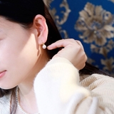 Bông khuyên tai nữ Kiểu móc hoa - SPOOL PEARL (8-9ly) - CTJ4808