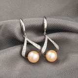 Bông tai Ngọc trai nước ngọt Thiên nhiên Cao cấp - Cánh diều kỷ niệm - KITE PEARL (8ly) - CTJ5010