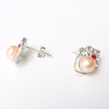 Bông khuyên tai ngọc trai Kiểu nụ trái tim Miss Pearl(6ly) - CTJ6606