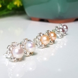 Bông khuyên tai ngọc trai Kiểu nụ Phong cách Kiss Pearl(6ly) - CTJ6706