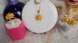 Bộ trang sức Ngọc trai Cao cấp 4M - Hoa hướng dương - SUN FLOWER PEARL (10ly) - CTJ0904