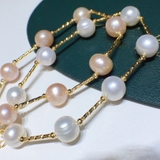 Vòng tay Ngọc trai Thiên nhiên Cao cấp - Chuỗi đơn - MGOLD PEARL (8-9ly) - CTJ3302