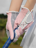 Găng Tay Golf Nữ Vải Sợi Co Dãn Chống Trượt - PGM Women's Cotton Golf Gloves - ST020