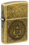 Hộp Quẹt Zippo 47148 Lucky 13 Design Antique Brass