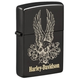 Hộp Quẹt Zippo 46311 Harley-Davidson® Laser Two Tone High Polish Black