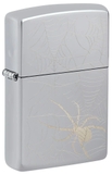 Bật Lửa Zippo 48767 Spider Web Design Laser Engrave Auto Engrave High Polish Chrome