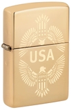 Bật Lửa Zippo 48915 USA Design Lustre High Polish Brass