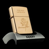 Zippo Rose Gold Lustre Etch Bloomers XIV 1998 Mạ Vàng Hồng Hiếm