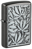 Bật Lửa Zippo Ốp Nổi Cỏ 7 Lá - 48123 Cannabis Emblem Design