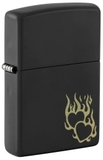 Bật Lửa Zippo 46004 Fire Heart Design Laser Engrave Black Matte