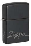 Hộp Quẹt Zippo 48979 Zippo Cursive Lettering Design Black Matte