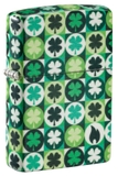Bật Lửa Zippo 46015 Clover Design 540 Color Glow In The Dark Green Matte