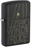 Hộp Quẹt Zippo 46172 Line Art Zippo Design Laser Engraved Black Crackle
