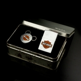 Zippo 1997 Harley Davidson Brushed Chrome Keychain Set XIII