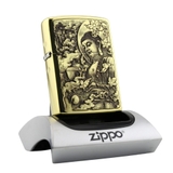 Zippo Đức Phật Dưới Trăng Phong Thủy Đồng Nguyên Khối Vỏ Dày | Made In USA