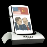 Zippo Ronald Reagan And Mikhail Gorbachev Friendship VI 1990 Tình Bạn Lịch Sử