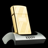 Zippo Slim Gold Plated Swirl XII 1996 Loại Nhỏ Mạ Vàng 22K