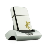 Zippo High Polish Chrome Khắc Logo Lizard - Thằn Lằn