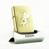 Zippo Chuột Khắc Nổi 3D Tuổi Tý