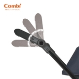 Xe đẩy Combi Sugocal Compact 4 bánh quay tự động màu xám
