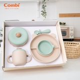 Bộ ăn dặm Combi silicone platinum hình gấu