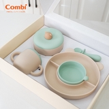 Bộ ăn dặm Combi silicone platinum hình gấu