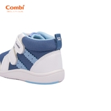 Giày cao cổ Combi S-Go đế định hình chống bàn chân bẹt 24AW03 màu xanh trắng