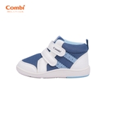 Giày cao cổ Combi S-Go đế định hình chống bàn chân bẹt 24AW03 màu xanh trắng