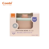 Bát ăn dặm Combi silicone platinum kèm nắp