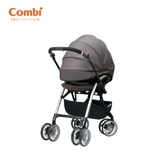 Xe đẩy Combi Umbretta 4 bánh quay tự động nâu kaki