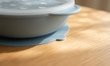 Khay ăn dặm Combi silicone platinum kèm nắp - họa tiết Voi xanh