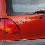 Tem logo chữ nổi Matiz dán trang trí đuôi xe Matiz