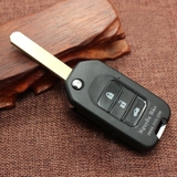 Vỏ chìa khoá xe ô tô Honda 3 nút dạng khóa gấp - Khắc Laser MIỄN PHÍ Theo Yêu Cầu