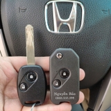 Vỏ chìa khóa xe ô tô Honda Honda CRV, Civic, Fit khóa 2 nút bấm - Khắc Laser MIỄN PHÍ Theo Yêu Cầu