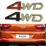 Tem logo chữ nổi 4WD dán trang trí đuôi xe bán ô tô