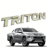 Tem Logo Chữ Nổi Triton dán Trang Trí Đuôi Xe Mitsubishi Triton