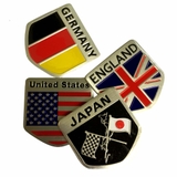 Logo biểu tượng quốc kì các nước dán trang trí xe KQV3