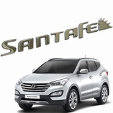 Tem Logo Chữ Nổi SANTAFE Dán Đuôi Xe