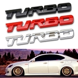 Tem logo nổi TURBO dán trang trí xe TB02