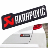 Tem logo nổi AKRAPOVIC dán trang trí xe K02