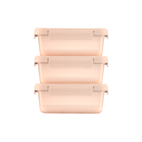 Bộ 3 hộp thực phẩm nắp gài Hokkaido