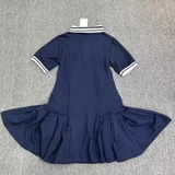 dam-thun-polo-xanh-navy-hang-max-xuat-cho-be-va-me