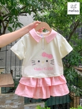 set-ao-thun-polo-hinh-hello-kitty-kem-chan-vay-tang-hong-no-cham-bi-cho-be