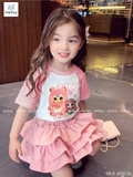 set-ao-thun-babythree-tien-ca-kem-chan-vay-hong-cho-be