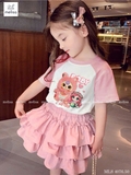 set-ao-thun-babythree-tien-ca-kem-chan-vay-hong-cho-be