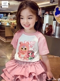 set-ao-thun-babythree-tien-ca-kem-chan-vay-hong-cho-be