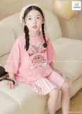 set-ao-thun-hong-babythree-kem-chan-vay-xep-ly-cho-be