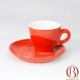 Cốc Espresso Men Đỏ Lòng Trắng