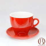 Cốc Cappuchino Italia Men Đỏ Lòng Trắng