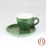 Cốc Espresso Men Lục Lòng Trắng